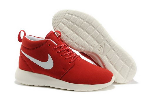 Wmns Nike Roshe Run Womenss Shoes High Warm Special Red White Sweden